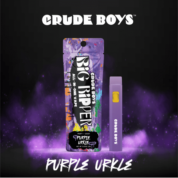 Crude Boys - Purple Urkle Cartridge (Indica) 2g Big Ripper - All In On